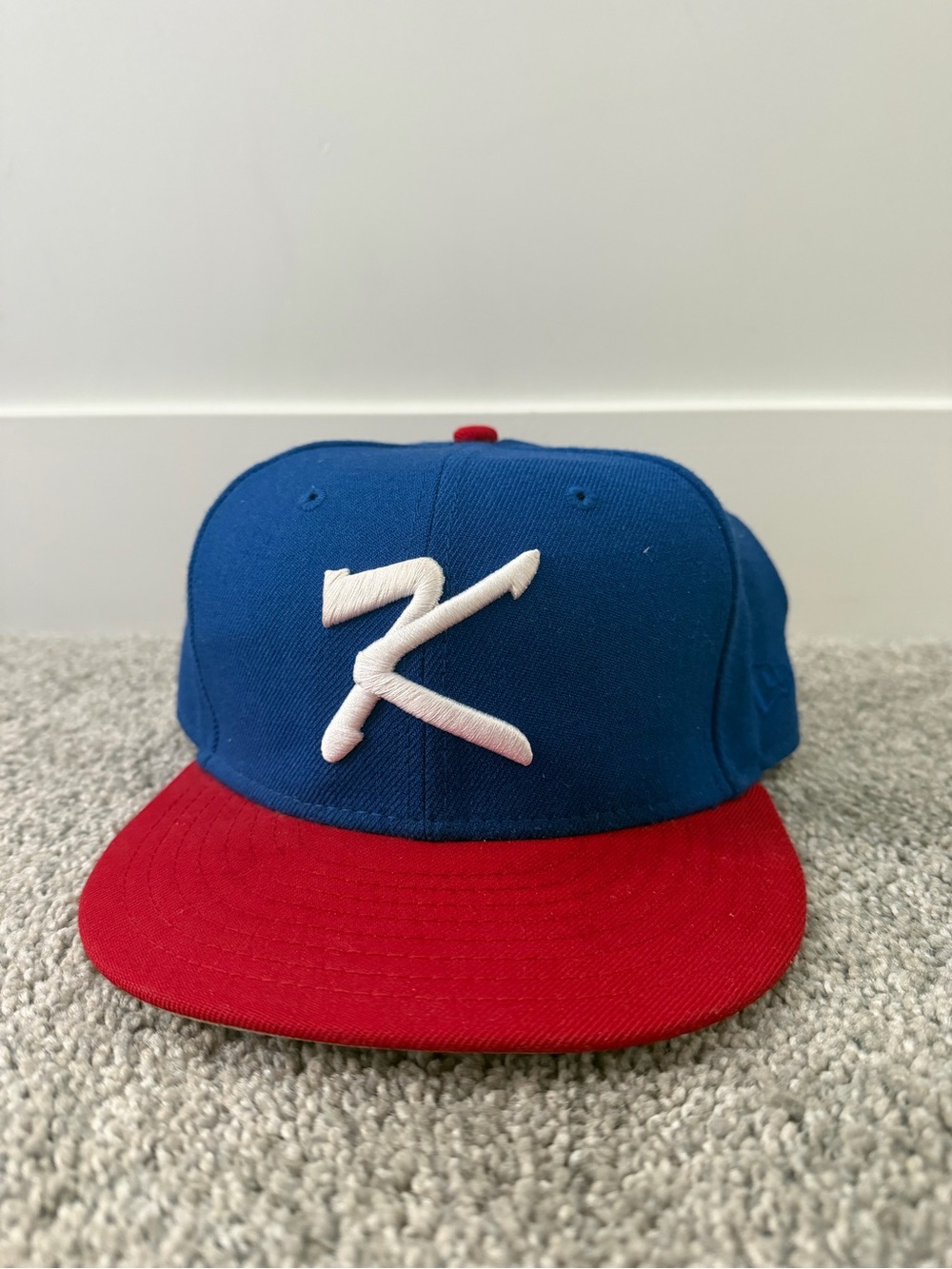 New Era Royal Blue and Red 59FIFTY Fitted Cap (Size 7 5/8) Korea